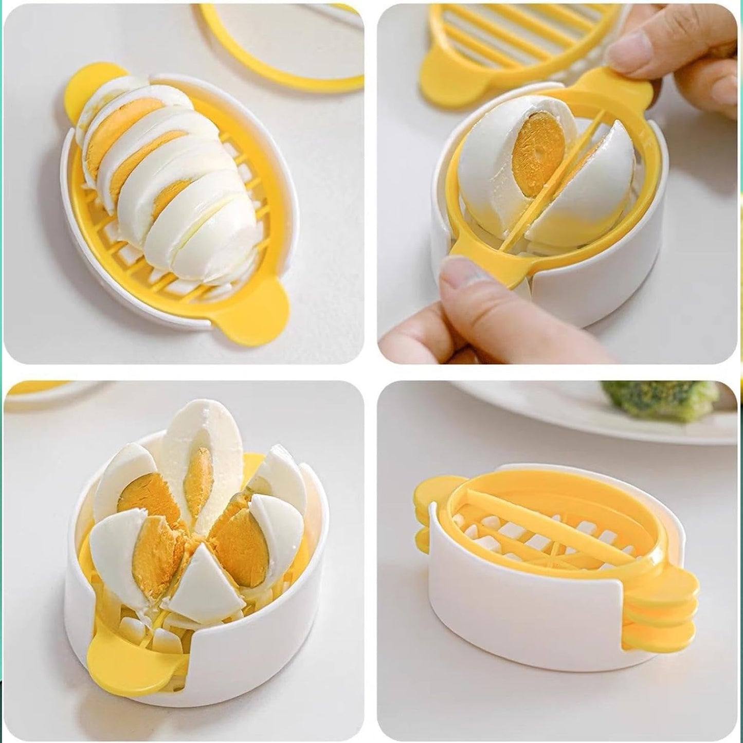 10022 Egg Slicer 3 In 1 Boiled Egg Slicer Egg Slicer Preserved Egg Slicer Home Restaurant Kitchen Tool (1 Pc) - Zidbik
