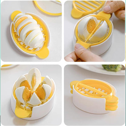 10022 Egg Slicer 3 In 1 Boiled Egg Slicer Egg Slicer Preserved Egg Slicer Home Restaurant Kitchen Tool (1 Pc) - Zidbik