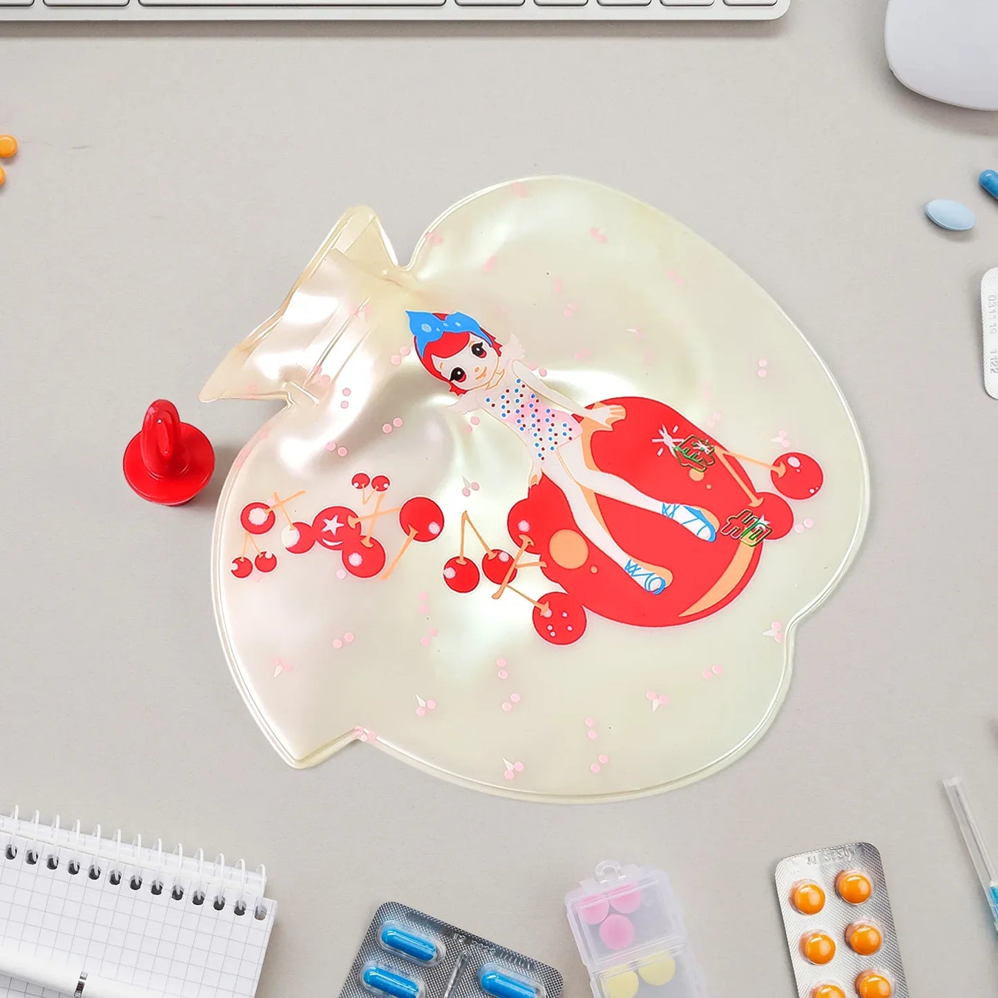 7235 Apple Hot Water Bottle Bag For Pain Relief - Zidbik
