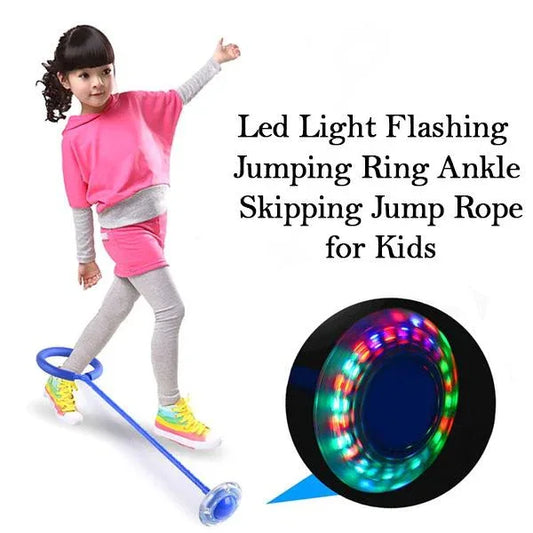 1665 Led Light Flashing Jumping Ring Ankle Skipping Jump Rope For Kids - Zidbik