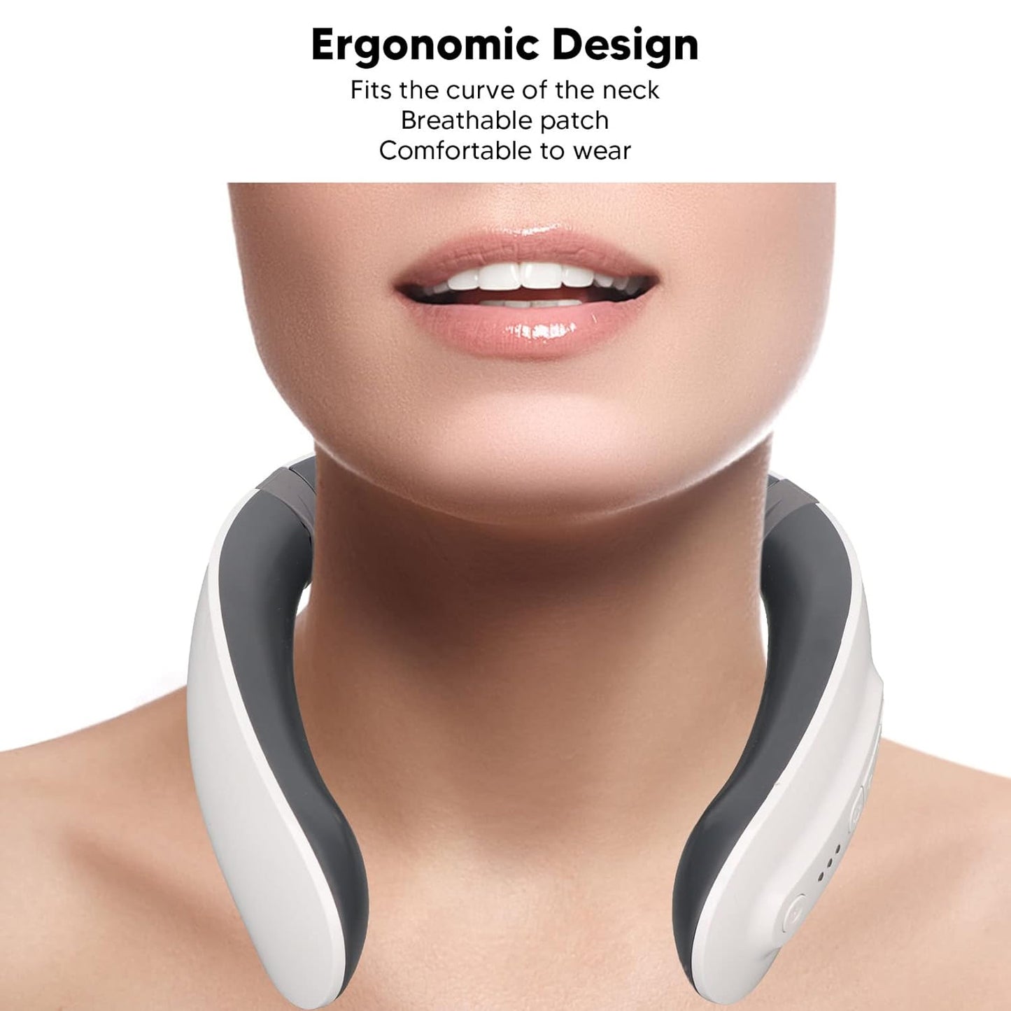 4 Heads Smart Electric Neck And Back Pulse Massager (1 Pc) - Zidbik