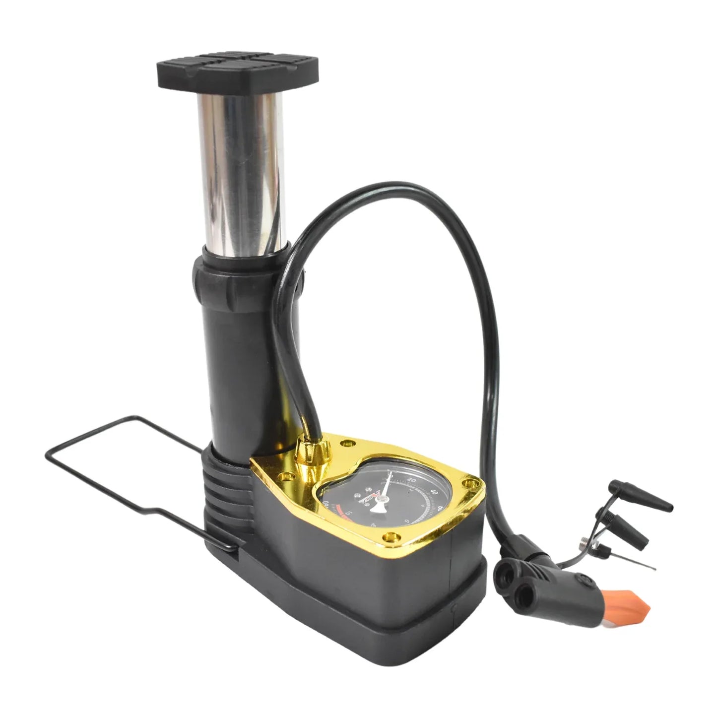Portable High Pressure Foot Air Pump With Needle (1 Pc) - Zidbik