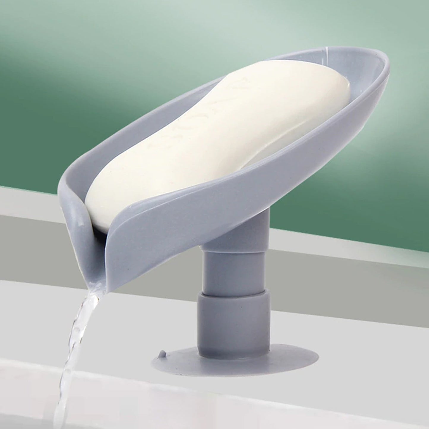 4831 Self Draining Soap Holder For Bathroom Leaf Shape Soap Dish Kitchen Soap Tray - Zidbik