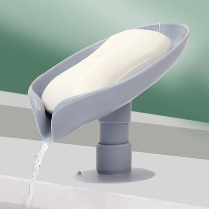 4831 Self Draining Soap Holder For Bathroom Leaf Shape Soap Dish Kitchen Soap Tray - Zidbik