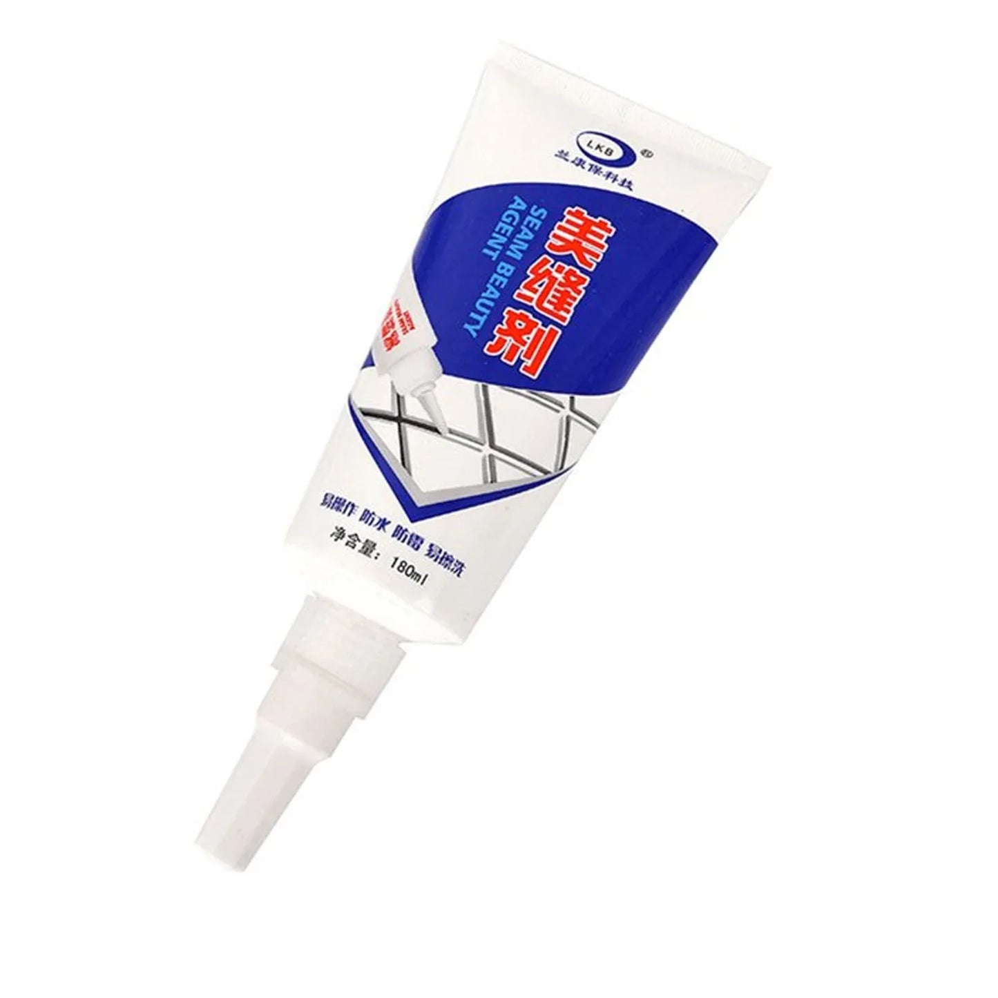 17747 Waterproof Tile Gap Crack Grout Filler Water-resistant Silicone Sealant For Diy Home Sink Gaps Tiles Gaps Grouts Repair Filler Tube For Home Office Bathroom Toilets Kitchen (180 Ml) - Zidbik