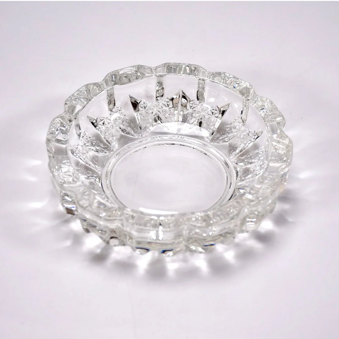 4066 Paricutin Glass Crystal Quality Cigar Cigarette Ashtray Round Tabletop For Home Office Indoor Outdoor Home Decor - Zidbik