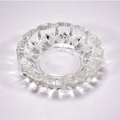 4066 Paricutin Glass Crystal Quality Cigar Cigarette Ashtray Round Tabletop For Home Office Indoor Outdoor Home Decor - Zidbik