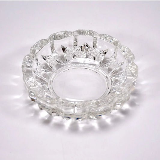 4066 Paricutin Glass Crystal Quality Cigar Cigarette Ashtray Round Tabletop For Home Office Indoor Outdoor Home Decor - Zidbik
