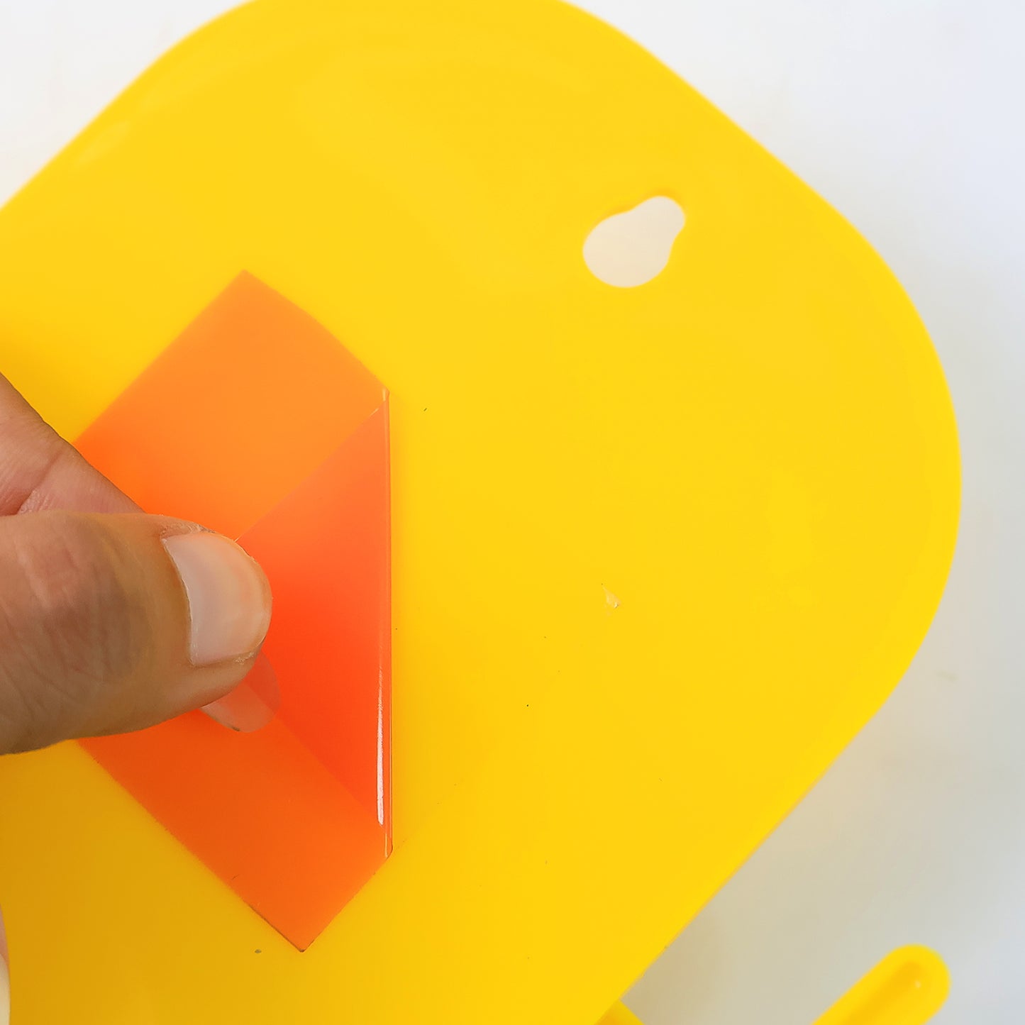 1 Pc Orange Wallmount Mobile Stand With Hook For And Stuffs Purposes. - Zidbik