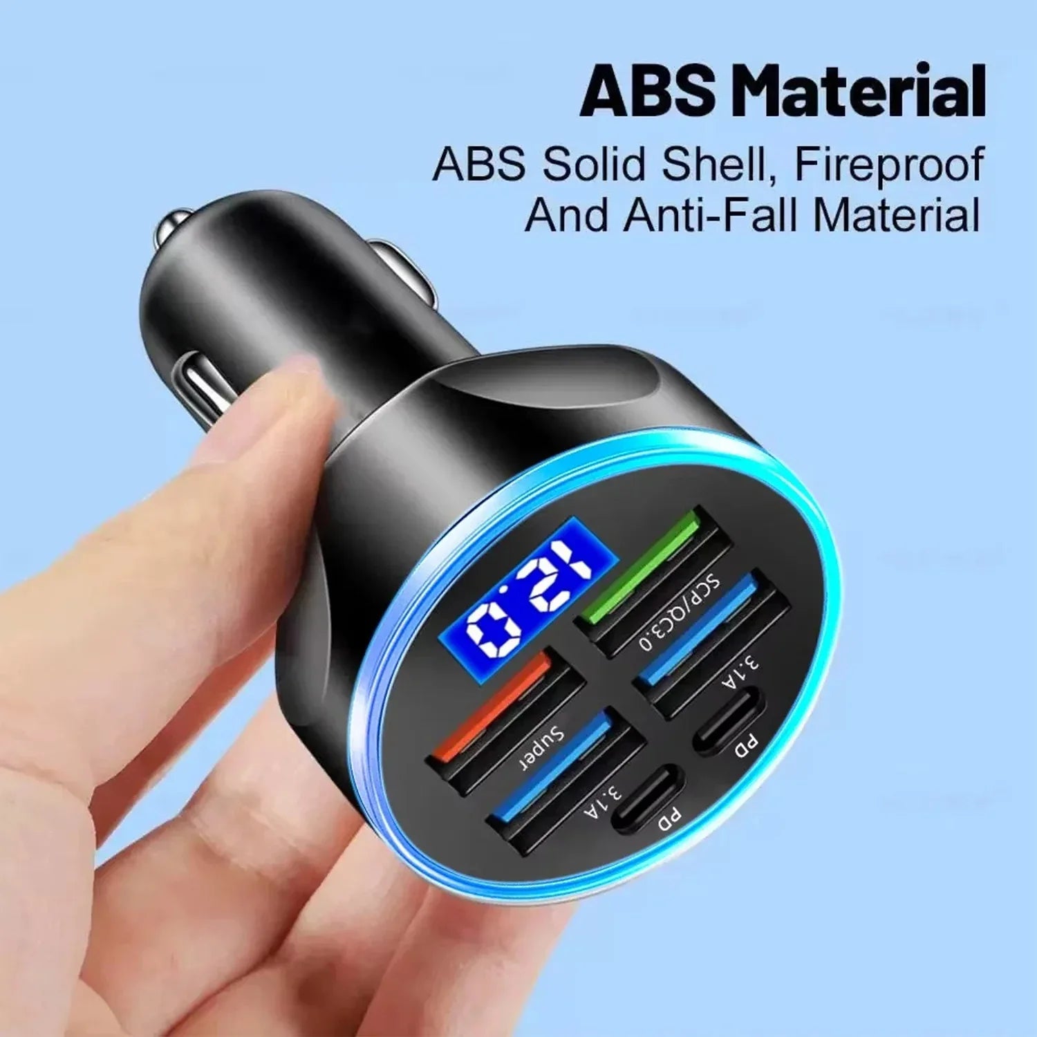 Multi-port Fast Car Charger For 12v24v Vehicles 4-usb Smart Adapter - Zidbik