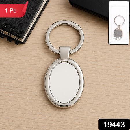 Elegant Oval Shape Metal Keychain For Personal Use - Zidbik