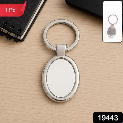 Elegant Oval Shape Metal Keychain For Personal Use - Zidbik