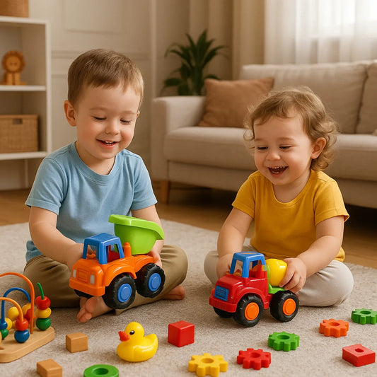 Funwoods Itsy Bitsy Construction Vehicle Toy Set For Kids - (8 Pc) - Zidbik