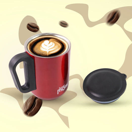 Stainless Steel Metallic Coffee Mug Approx 300ml (1 Pc) - Zidbik