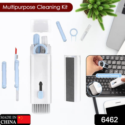 6462 7 In 1 Electronic Cleaner Kit Cleaning Kit For Monitor Keyboard Airpods Screen Dust Brush Including Soft Sweep Swipe Airpod Cleaner Pen Key Puller And Spray Bottle - Zidbik