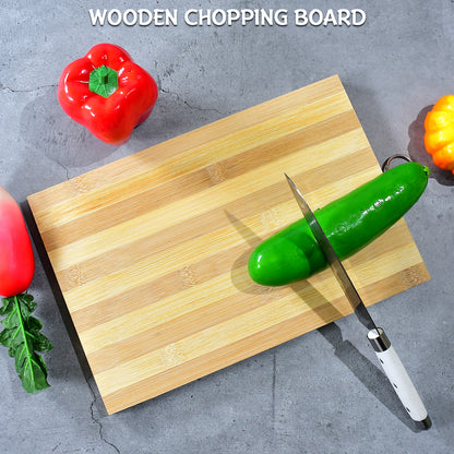 2193 Natural Wood Chopping Cutting Board For Kitchen Vegetables Fruits  Cheese Bpa Free. - Zidbik