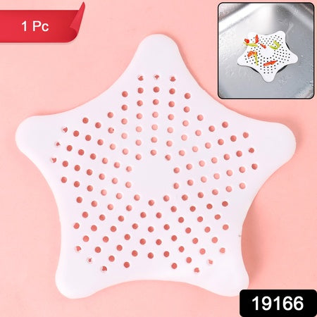 White Silicone Star Shaped Sink Filter Bathroom Hair Catcher Drain Strainers For Basin - Zidbik