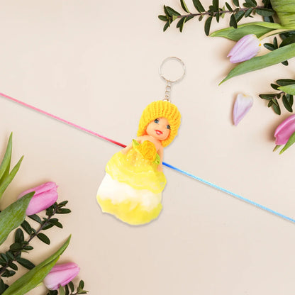 Multifunction Doll Rakhi For Kids Cute Soft Toy Rakhi With Keychain Use Decorative Fancy Rakhi Cum Keyring For Boys Girls - Zidbik