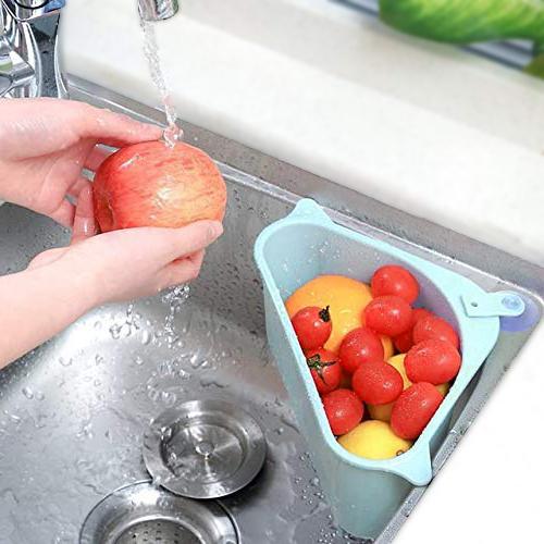 2119 Triangular Multi Functional Drainer Shelf Sink Storage Holder - Zidbik