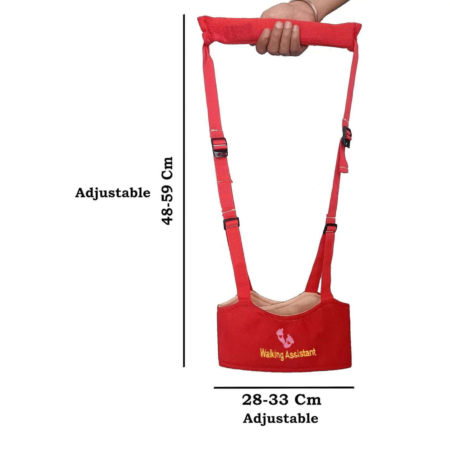 Adjustable Baby Walking Assistant Harness With Safety Support Belt (1 Pc) - Zidbik