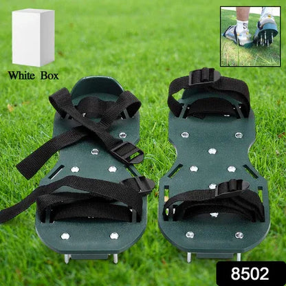 8502 Lawn Aerator Sandals Garden Grass Aerator Spiked Sandals Green Studded Shoes For Yard Patio Garden Excavation - Zidbik