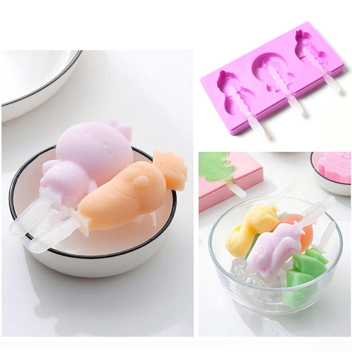 8188 Silicone Popsicle Molds Reusable Ice Cream Molds With Sticks And Lids. A Must-have Popsicle Mold For Summer. - Zidbik