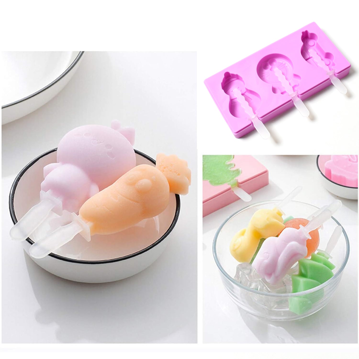 8188 Silicone Popsicle Molds Reusable Ice Cream Molds With Sticks And Lids. A Must-have Popsicle Mold For Summer. - Zidbik
