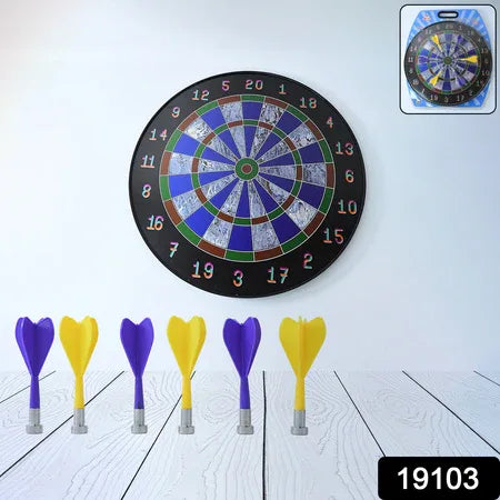 Magnetic Dart Board Game Set With 6 Soft-tip Darts - Zidbik