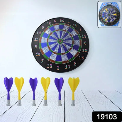 Magnetic Dart Board Game Set With 6 Soft-tip Darts - Zidbik