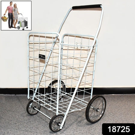 Foldable Shopping Trolley With Wheels ( Moq - 2 Pc) - Zidbik