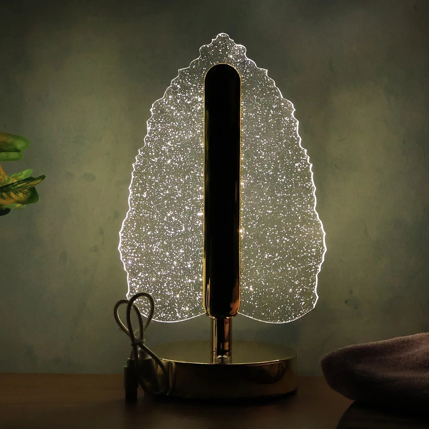 Premium Led Crystal Table Lamp With Usb Power - Zidbik