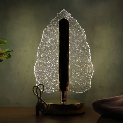 Premium Led Crystal Table Lamp With Usb Power - Zidbik