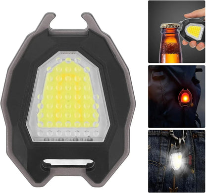 4543 Portable Triangular Shaped Emergency Camping Flashlight With Cigarette Lighter Lumens Rechargeable Waterproof Portable Led Light Camping Keychain 6lighting Modes With Strong Magnet 3 Color Lighting For Travel Camping Walking - Zidbik
