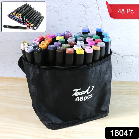 Dual-tip Sketch Markers Set (48 Pc) - Zidbik