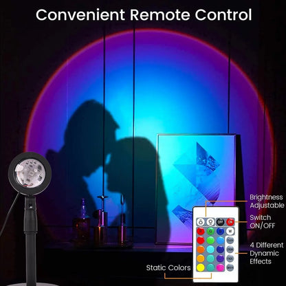 6423 4 Colors Sunset Lamp Sunset Projection Lamp Led Night Lights - Zidbik