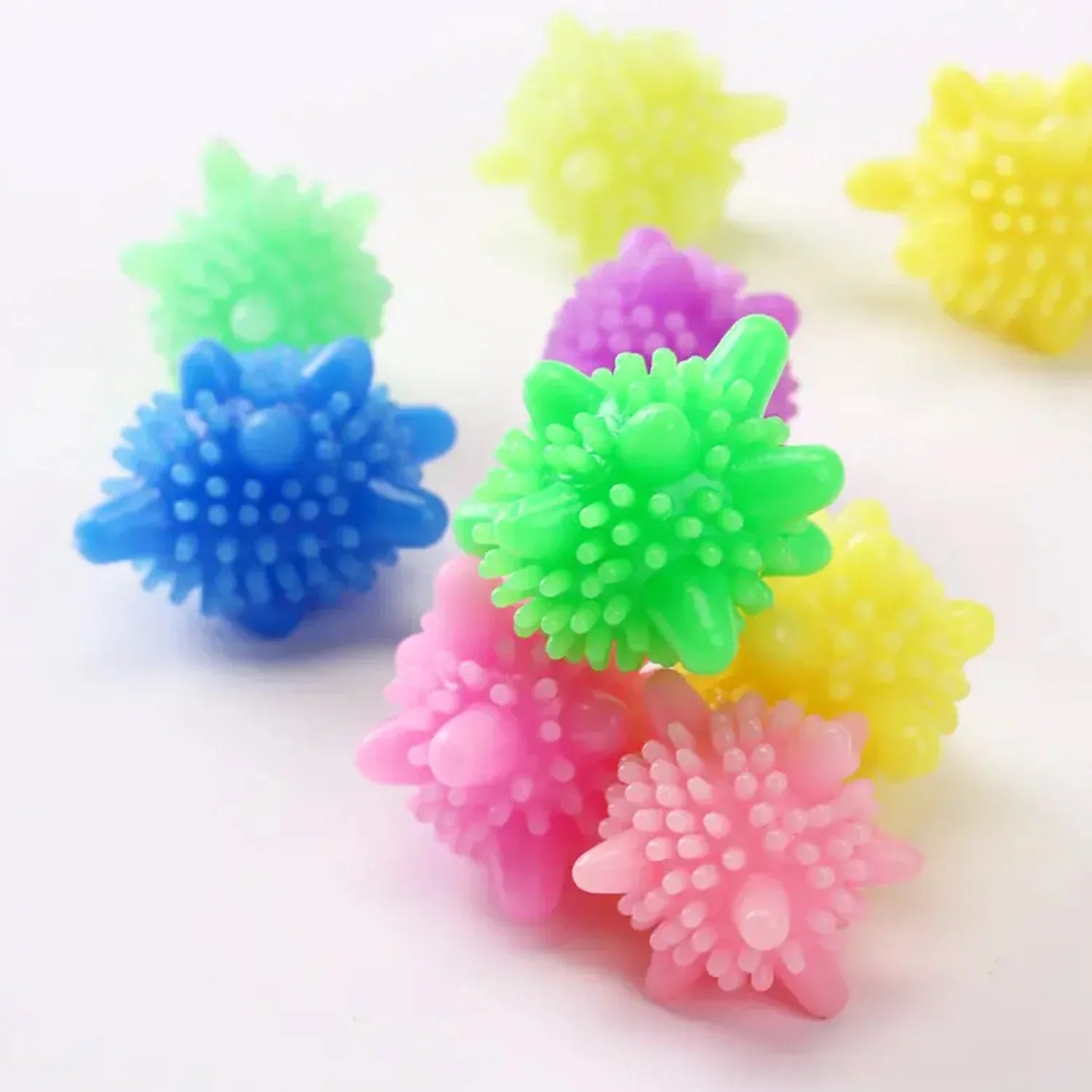 8737 Soft Star Washing Machine Laundry Dryer Balls Laundry Ball For Household Cleaning Washing Machine Clothes Softener (10 Pcs Multi Color) - Zidbik