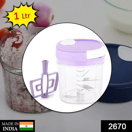 2670 2 In 1 Handy Chopper And Slicer Used Widely For Chopping And Slicing Of Fruits Vegetables Cheese Etc. Including All Kitchen Purposes. - Zidbik