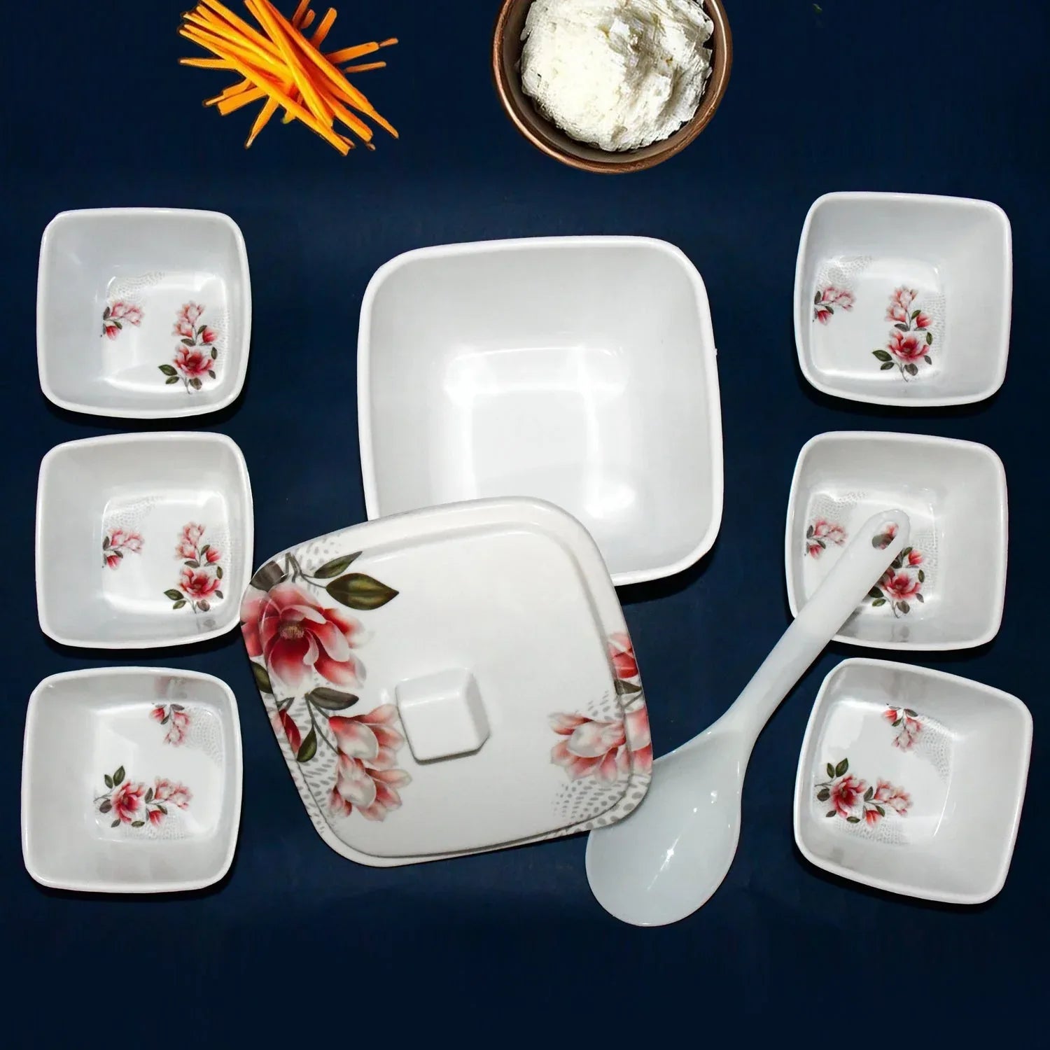 Hector High Quality Dinning Dinner Pudding Set (9 Pcs Set) - Zidbik