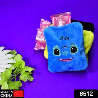 6512 Blue Stitch Hot Water Bag With Cover for Pain Relief, Warmth for Neck, Shoulders, Hands, Feet, and Menstrual Cramps