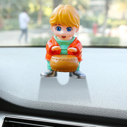 Creative Solar Drummer Car Aromatherapy Solar Powered Car Air Freshener (1 Pc) - Zidbik