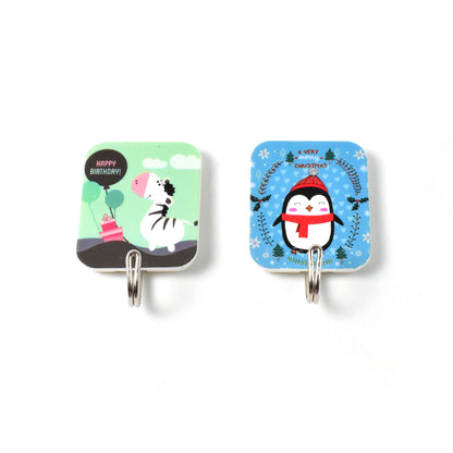 Multipurpose Strong Cartoon Hook Self-adhesive Hooks (2 Pc Set) - Zidbik
