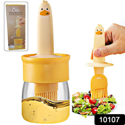 2 In 1 Oil Dispenser Bottle With Silicone Basting Brush (1 Set) - Zidbik