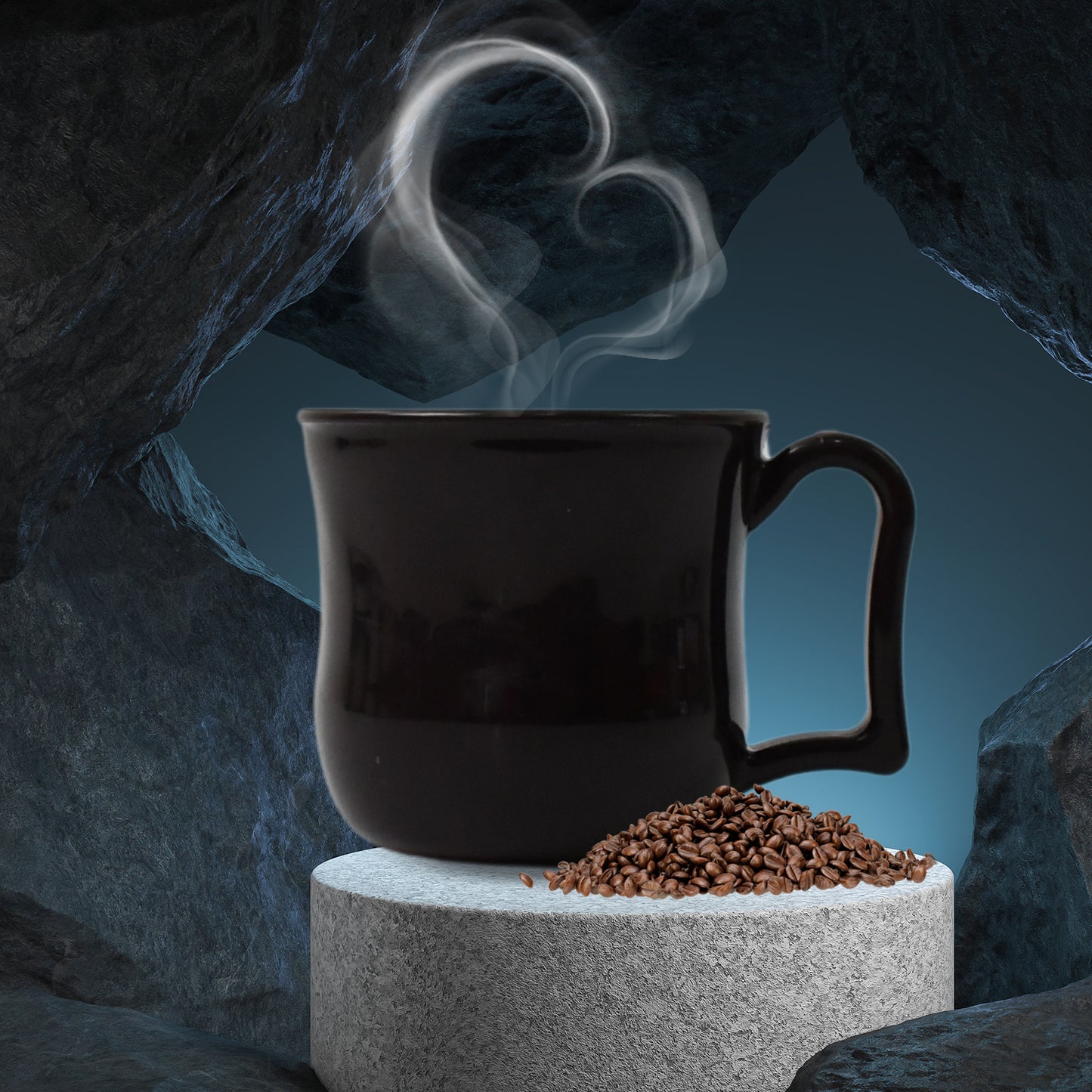 Premium Plastic Coffee  Tea Cups  Mug With Handle(1 Pc  Loose  Black) - Zidbik