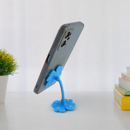 0637 -360 Rotatable Flower Shape Cellphone Holder Car  Mount Sucker Stand (Multicolored With Box)) - Zidbik