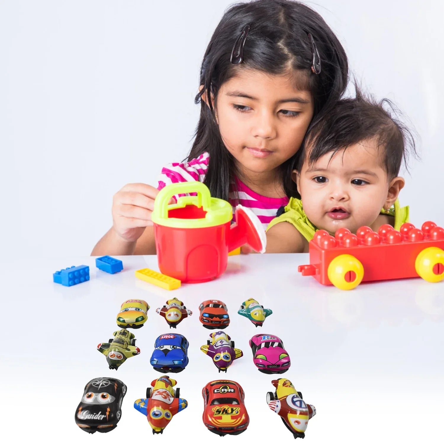 Mini Pull Back Car Aeroplane Pvc Plastic Pull Back Car Cartoon Toys (12 Pcs Set) - Zidbik
