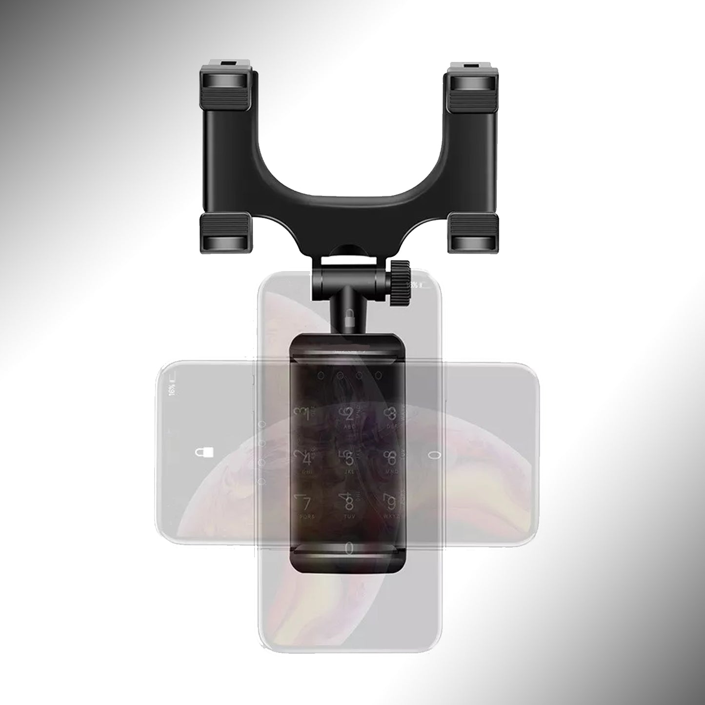 6279 Rear View Mobile Holder Universal Vehicle Rear View Mirror Mobile Phone Mount Stand - Zidbik