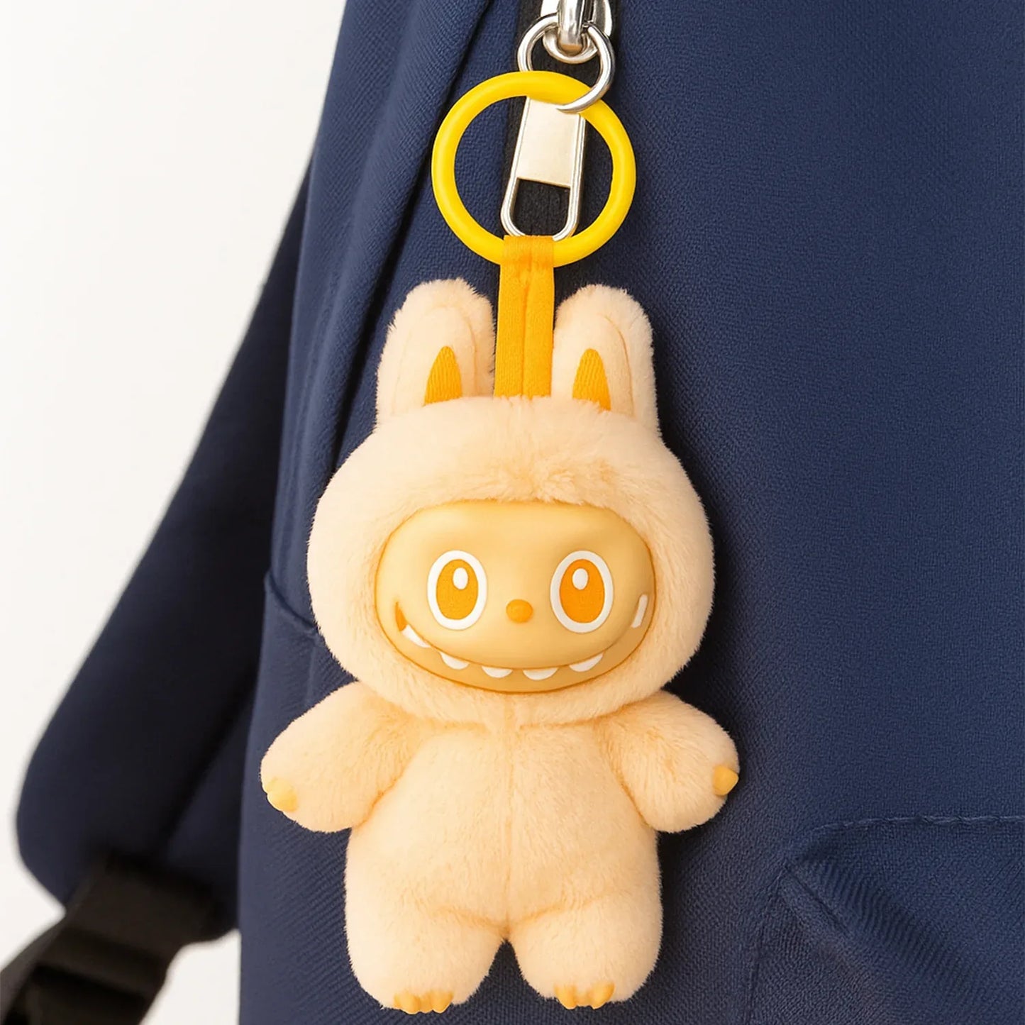 Plush Toy Cartoon Keychain With Hook Assorted Colorful Animal Design 1 Pc (Mix Design) - Zidbik