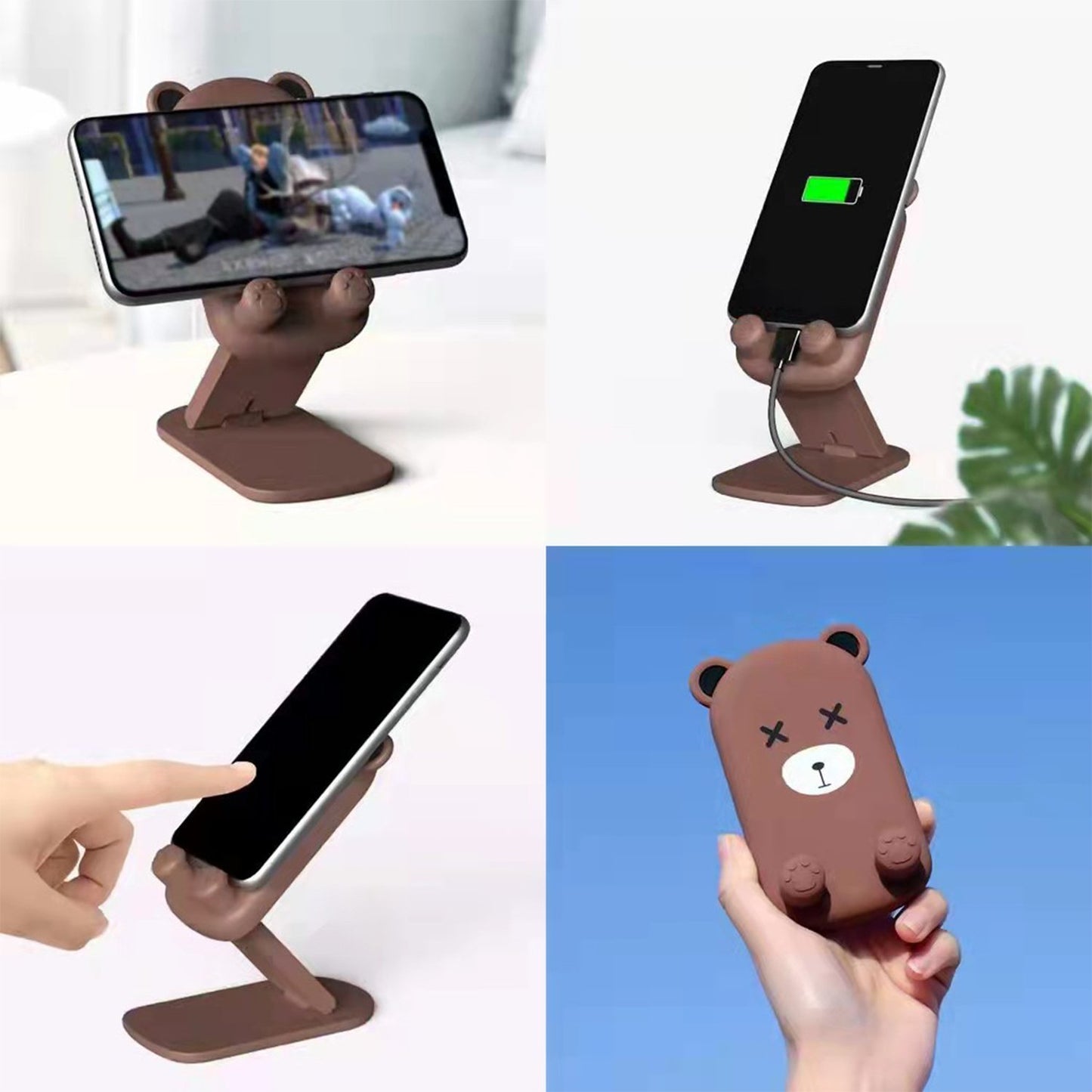0216 Cute Cartoon Design Multi-angle Adjustable Foldable Mobile Stand - Zidbik