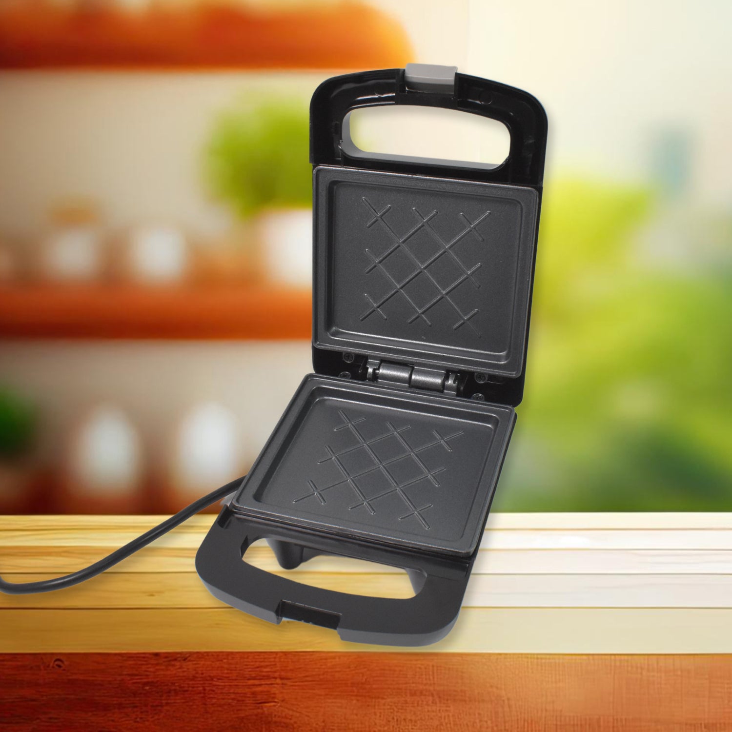 Sandwich Maker Makes Sandwich Non-stick Plates (1 Pc  500w) - Zidbik