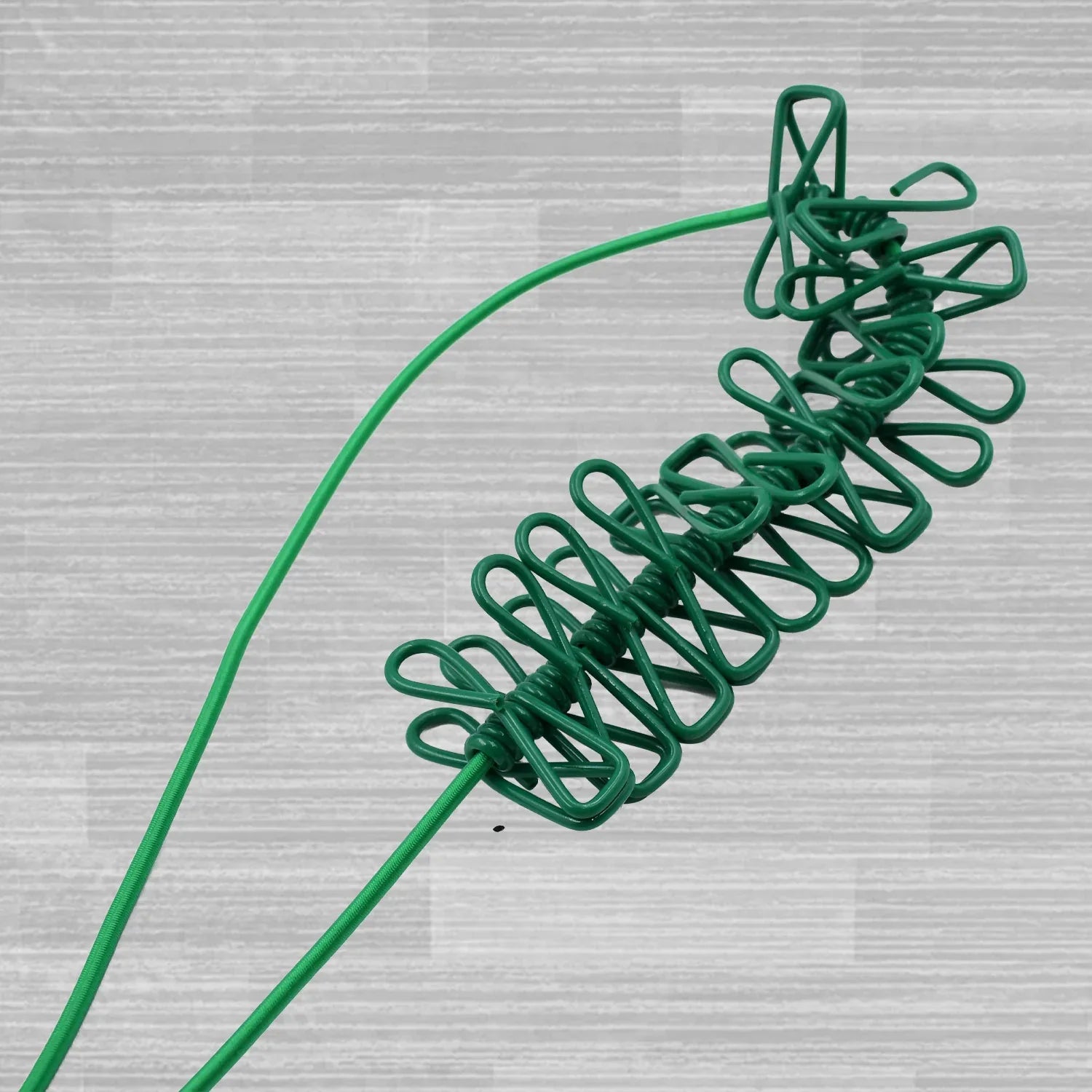 9373 Elastic Cloth Drying Rope With 12 Metal Clip Portable Clothes Line For Home Travel - Zidbik